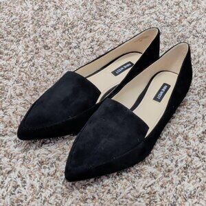 NWOT Nine West Abay Smoking Flats in Black Suede